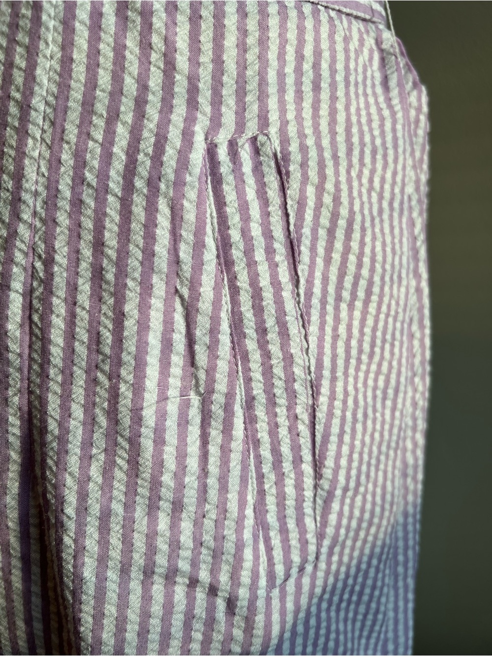 Striped Seersucker Shirt Dress - Picture 4 of 7